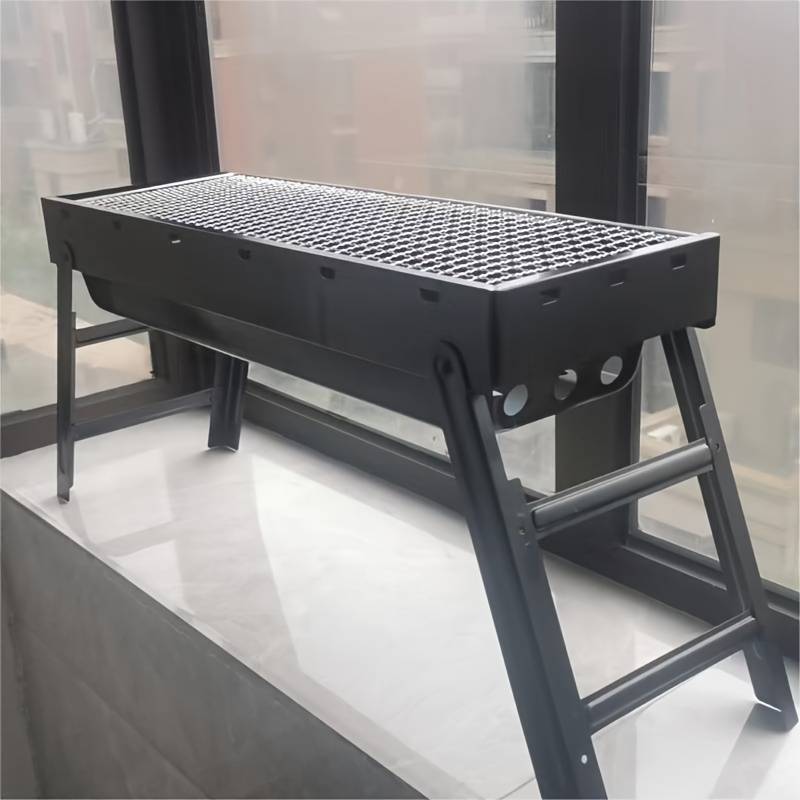 Barbecue portable multifonction sans fumée pliable au charbon de bois