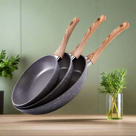 Ensemble de 3 Casseroles en Aluminium Antiadhésives