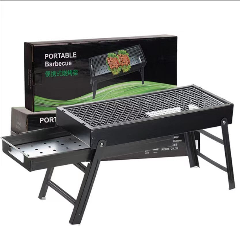 Barbecue portable multifonction sans fumée pliable au charbon de bois