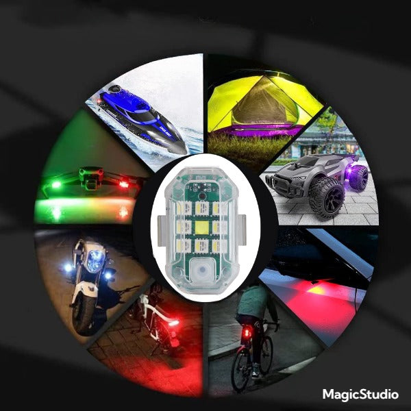 Lumière Stroboscopique LED Anti-Collision avec Télécommande Sans Fil