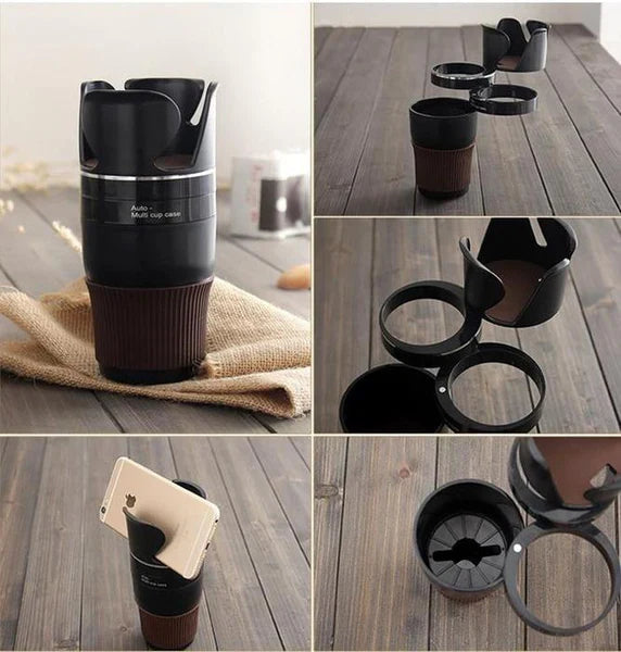 Porté Gobelet Voiture portable pivoté à 360°