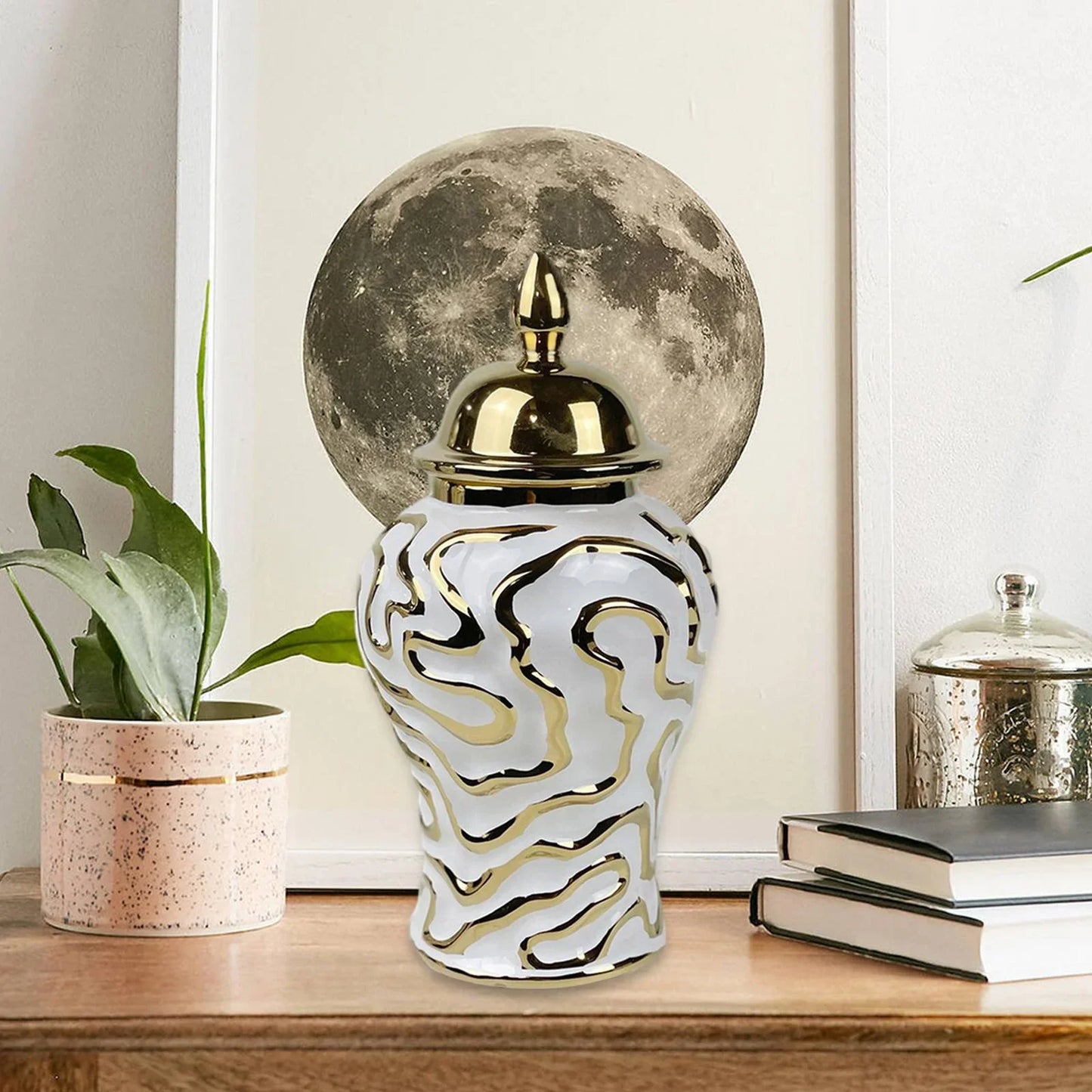 Pot à gingembre en porcelaine avec couvercle