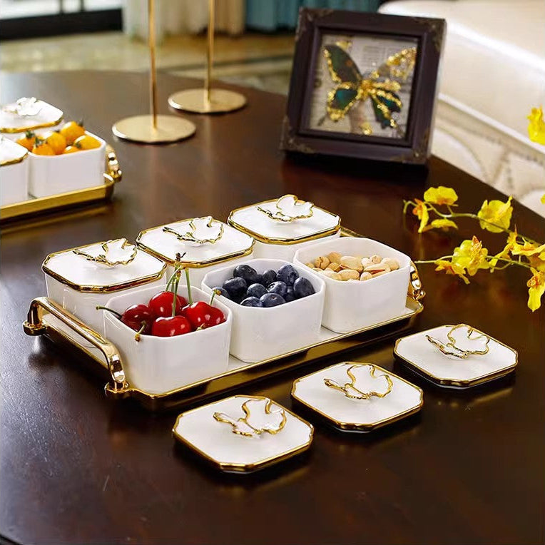Assiette de fruits en céramique européenne haut de gamme