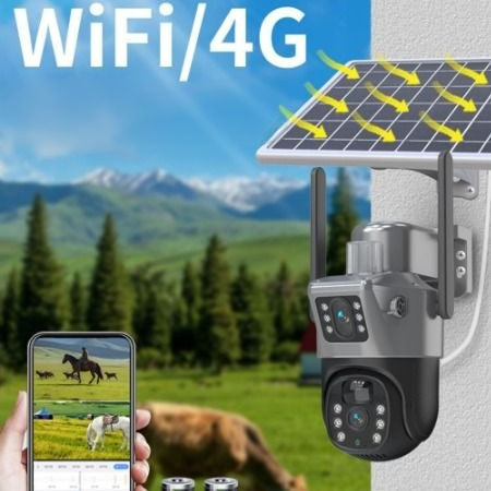 Caméra de Surveillance Solaire 4G/WiFi 360°