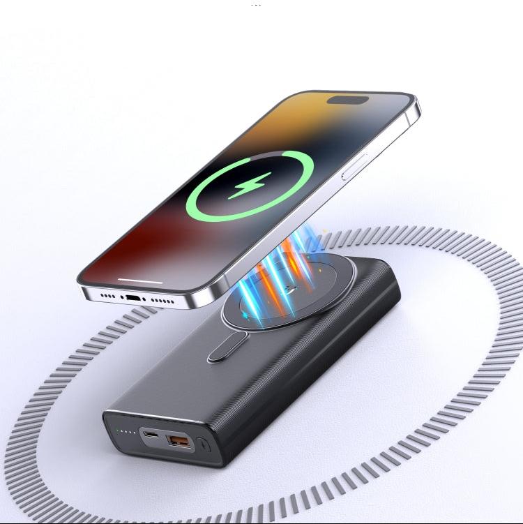 Batterie Externe Magnétique avec Support Pliable et Câble USB-C