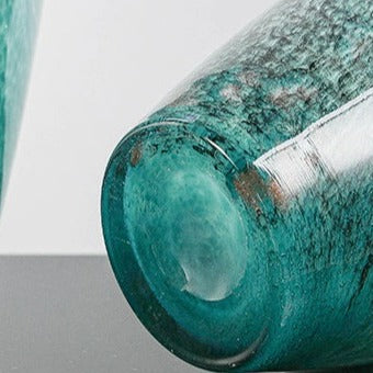 Vase en verre fait à la main, moderne, minimaliste. ( 2 pièces )