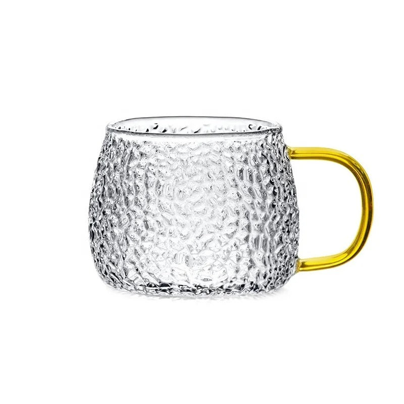 Tasse en Verre Borosilicate avec Poignée Dorée