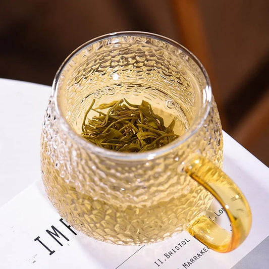 Tasse en Verre Borosilicate avec Poignée Dorée