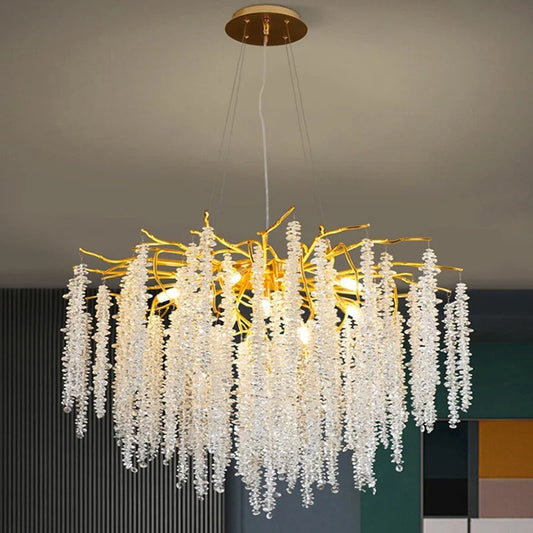 Lustre Arbre en Cristal Moderne de Luxe