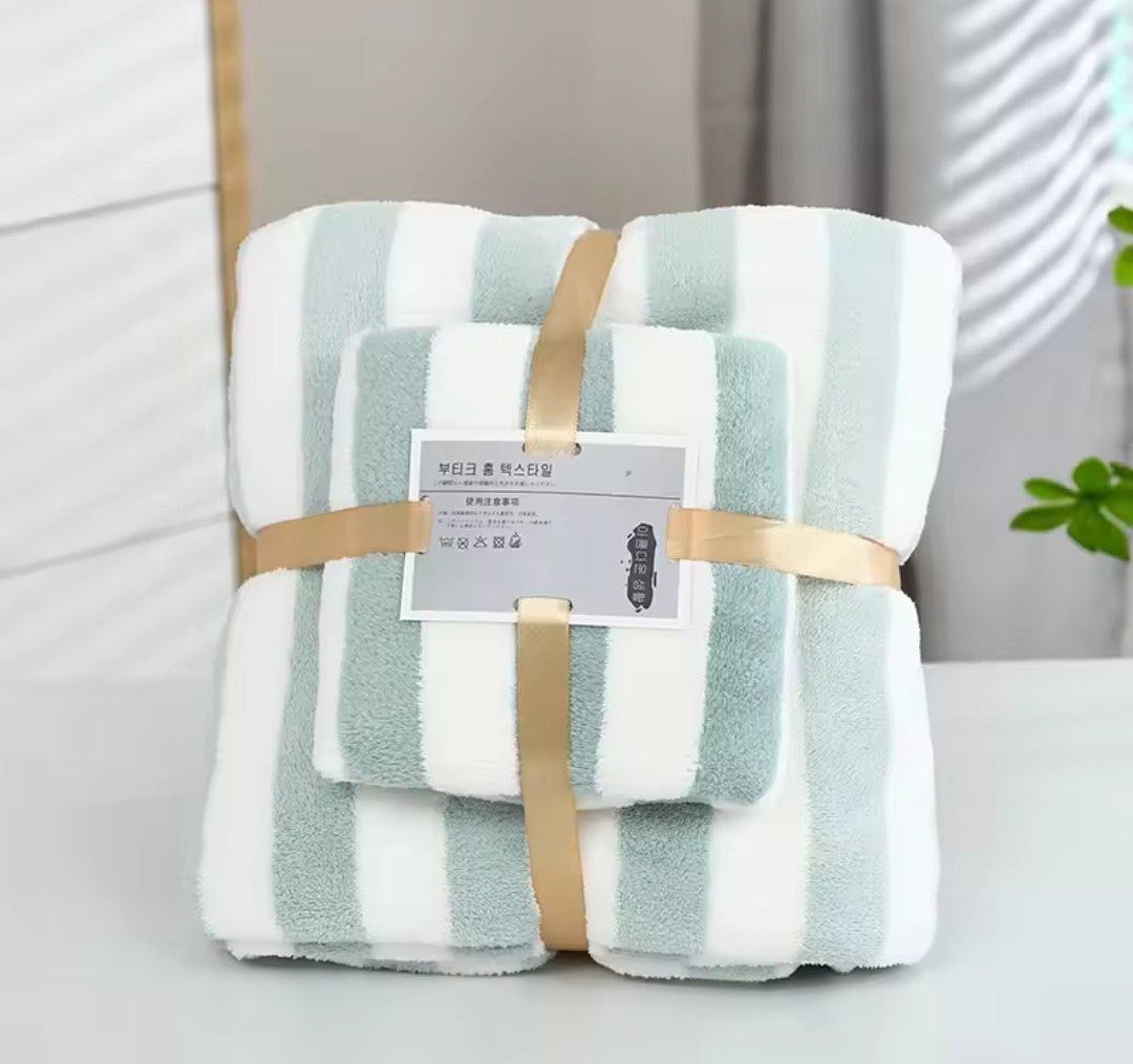 lot 2 Serviette de Bain en Velours Corail Confort, Absorption et Séchage Rapide
