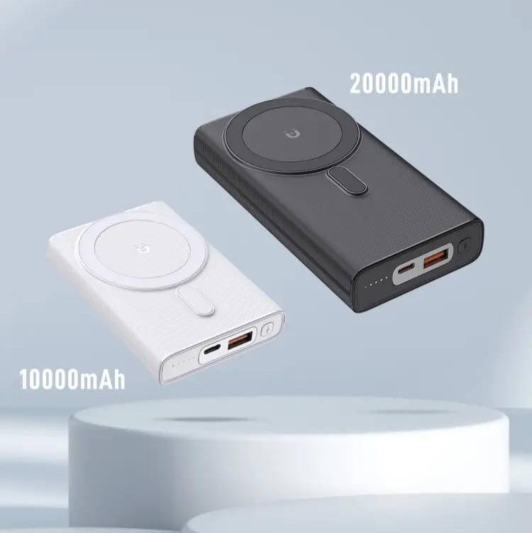 Batterie Externe Magnétique avec Support Pliable et Câble USB-C