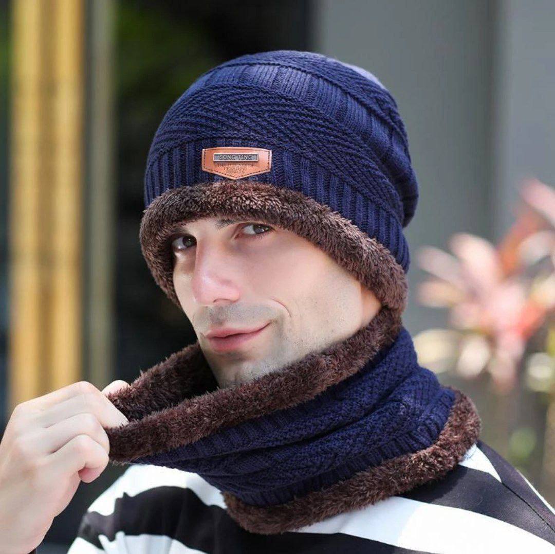 Ensemble bonnet et écharpe d'hiver chaud.
