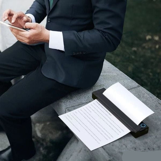 Imprimante A4 Portable , Mini Imprimante Thermique Bluetooth pour Voyage et Usage Domestique