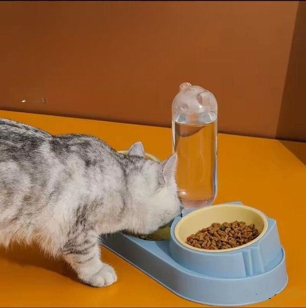 Distributeur d'Eau et de Nourriture pour Chien et Chat – 3 en 1