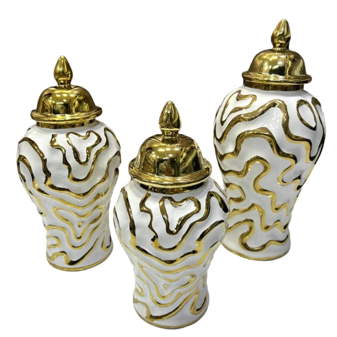 Pot à gingembre en porcelaine avec couvercle