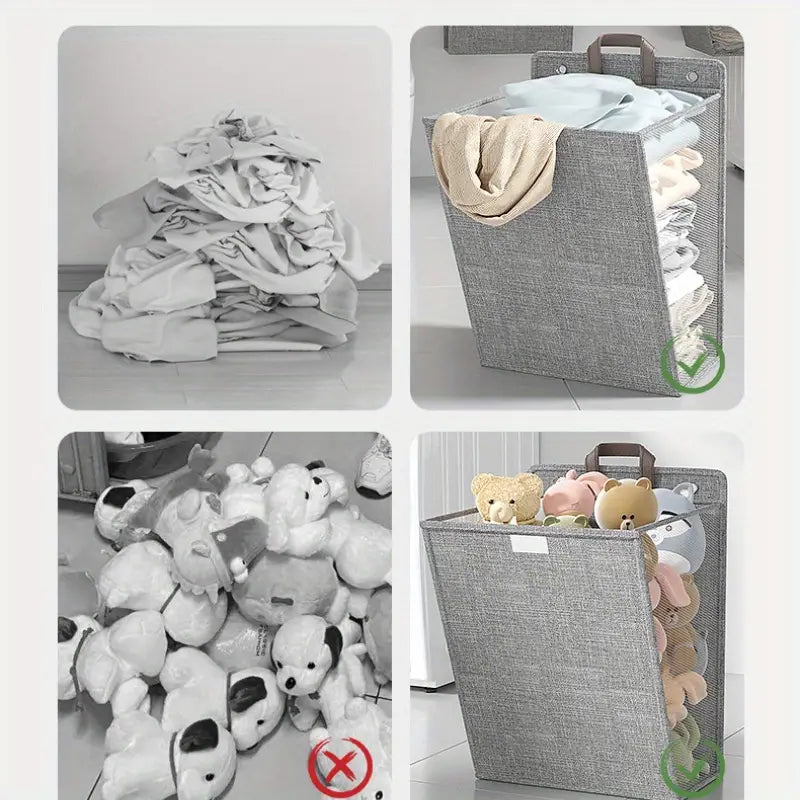 Panier à Linge Suspendu Multifonction + 2 crochets muraux