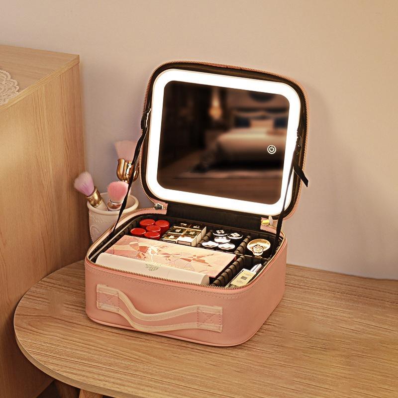 Sac Maquillage Voyage avec Miroir éclairé
