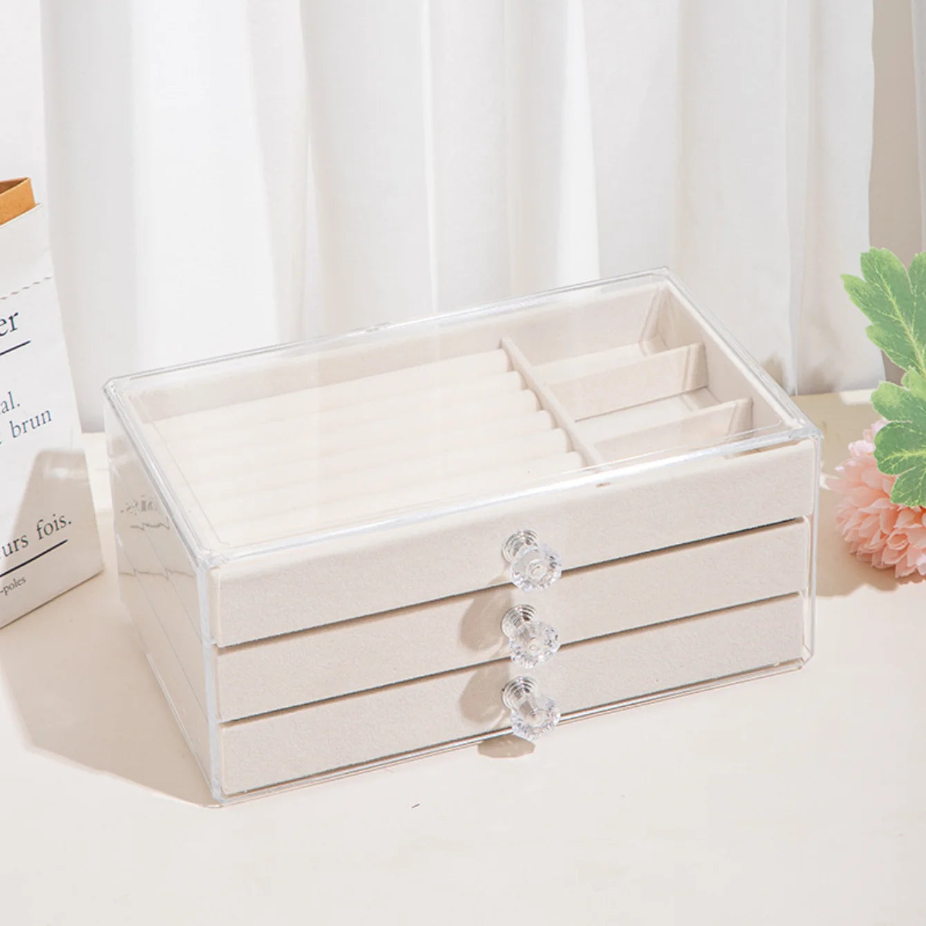 Organisateur de Bijoux en Acrylique pour Boucles d'Oreilles, Colliers et Accessoires
