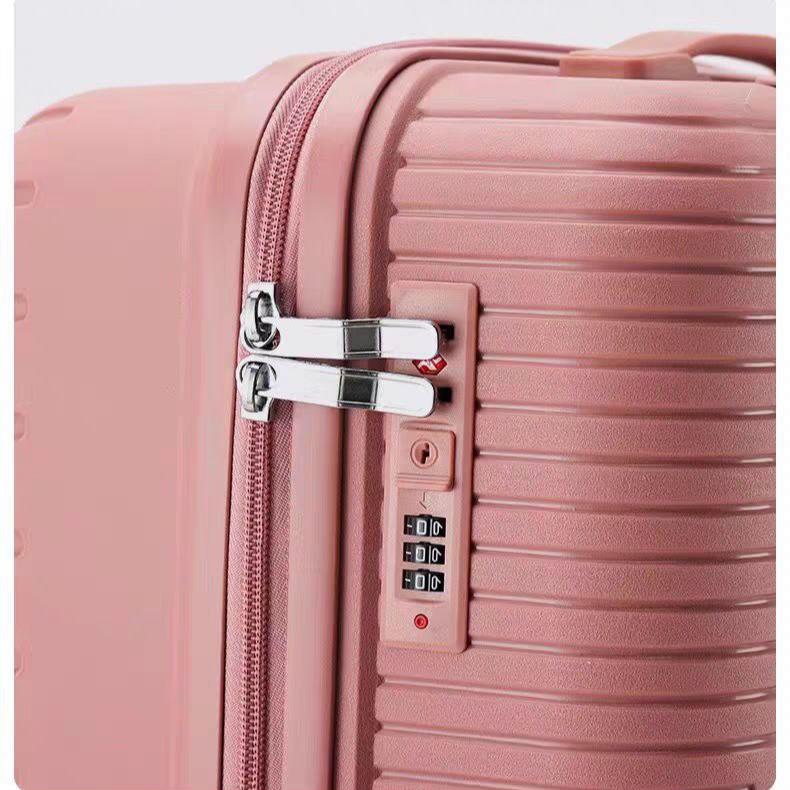 Lot de 3 valises latérales rigides avec double roulettes à 360° avec serrure TSA