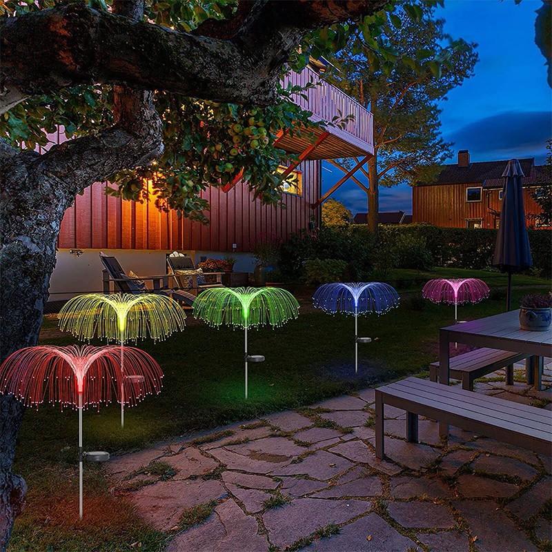 Lampes solaires de jardin forme de méduses
