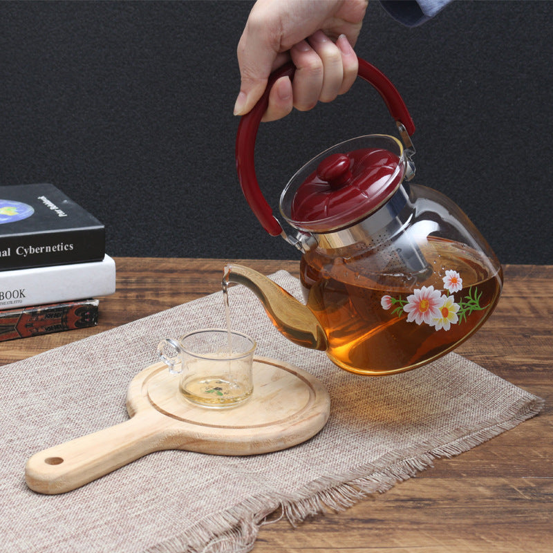 Infuseur à thé en verre résistant à la chaleur avec filtre