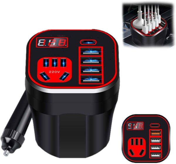 Convertisseur de Puissance Voiture 12V/24V à 220V.