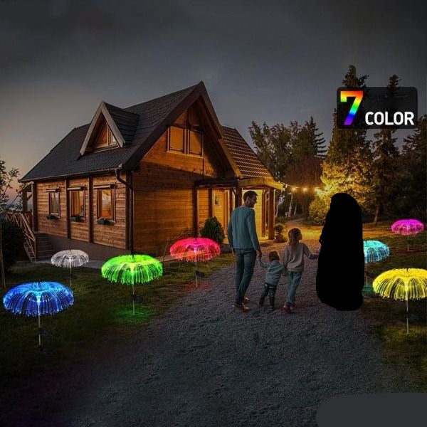 Lampes solaires de jardin forme de méduses