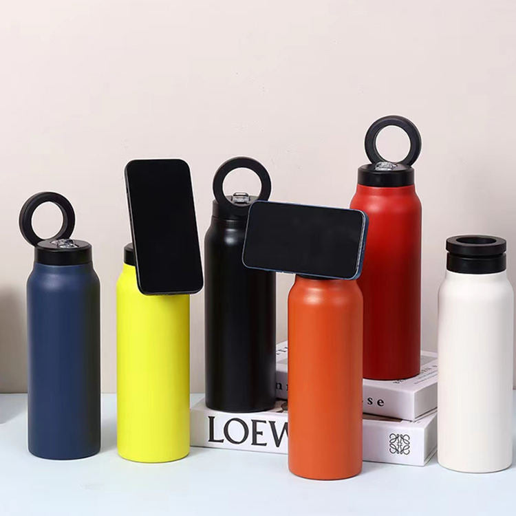 Bouteille Isotherme avec Support de Téléphone Magnétique