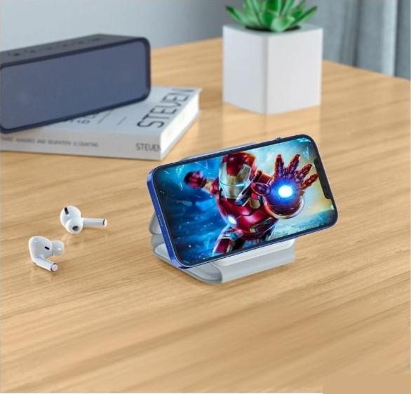 Chargeur à Induction 3-en-1, Station de Charge Rapide Portable Universelle