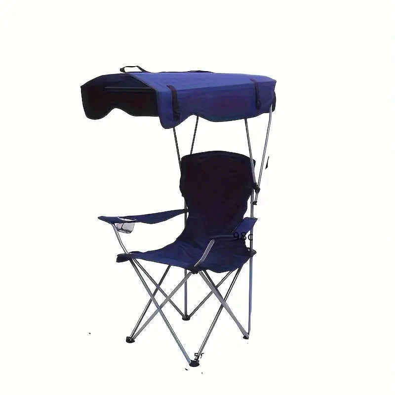 Chaise de camping confortable avec parasol réglable