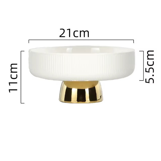 Assiette à Pieds Hauts en Céramique