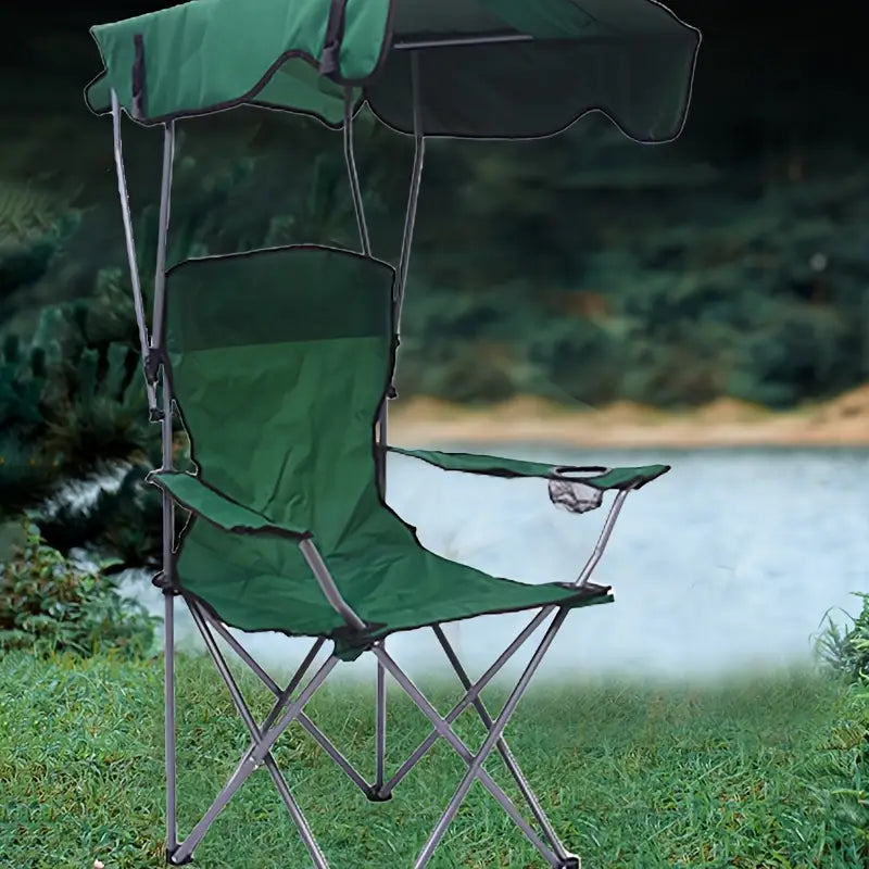 Chaise de camping confortable avec parasol réglable