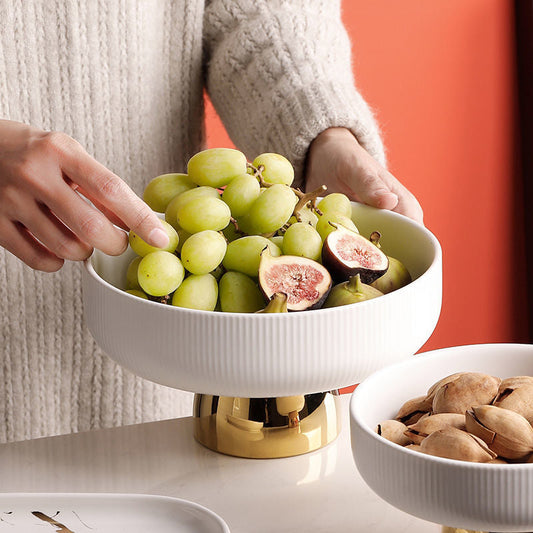 Assiette à Pieds Hauts en Céramique