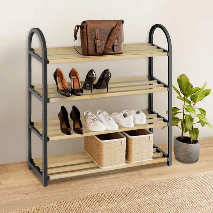 Étagère à Chaussures en Bois Rehaussée