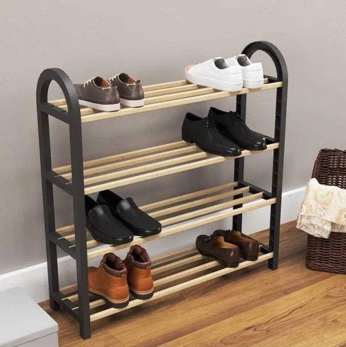 Étagère à Chaussures en Bois Rehaussée