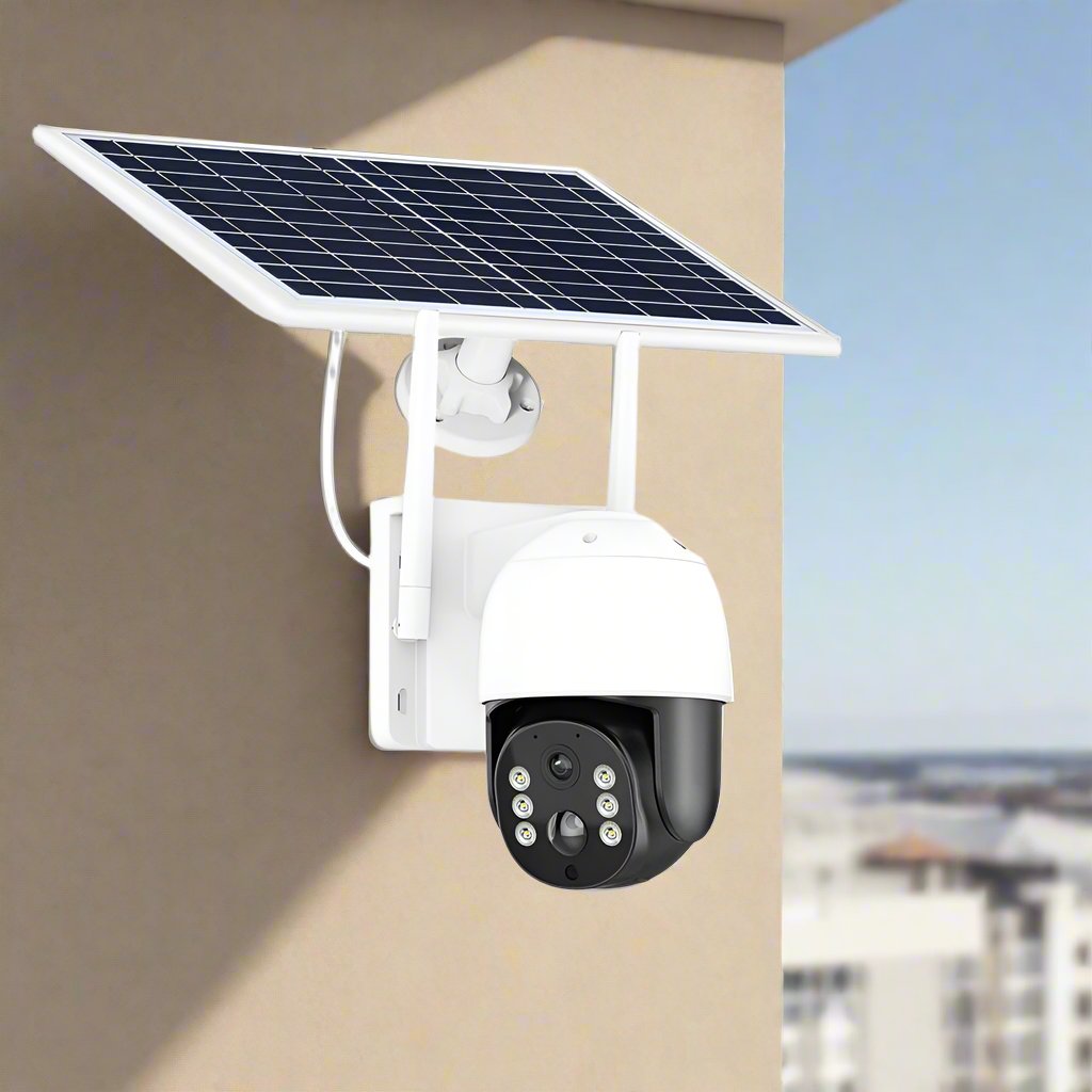 Caméra Sécurité avec Panneau Solaire HD, 355°