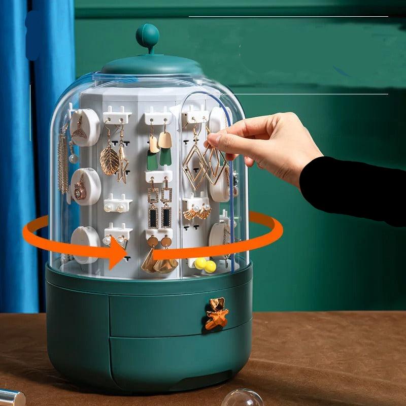 Organisateur de bijoux rotatif à 360 degrés
