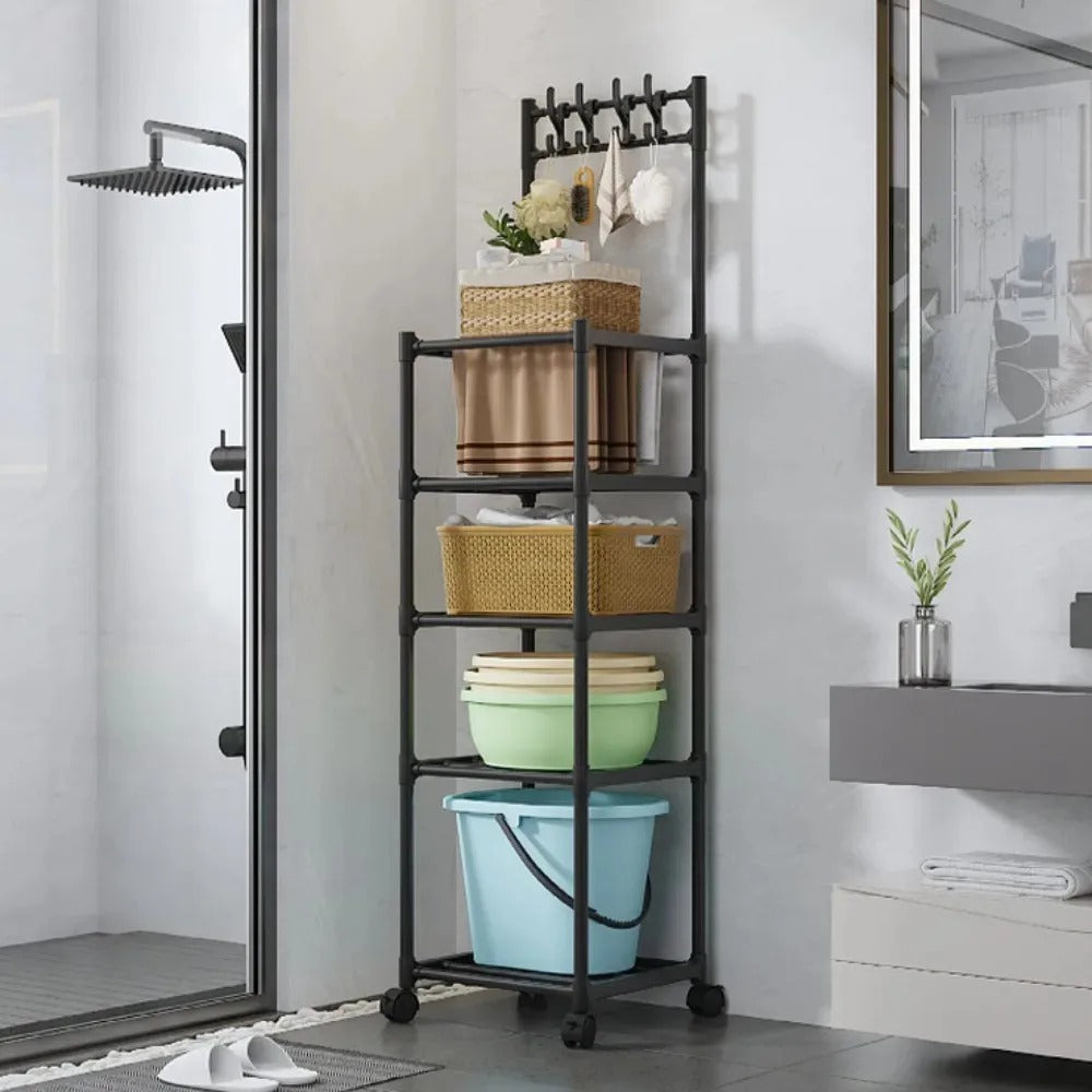 Étagère de rangement domestique multicouche