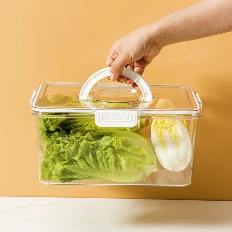Organiseur de réfrigérateur empilable.