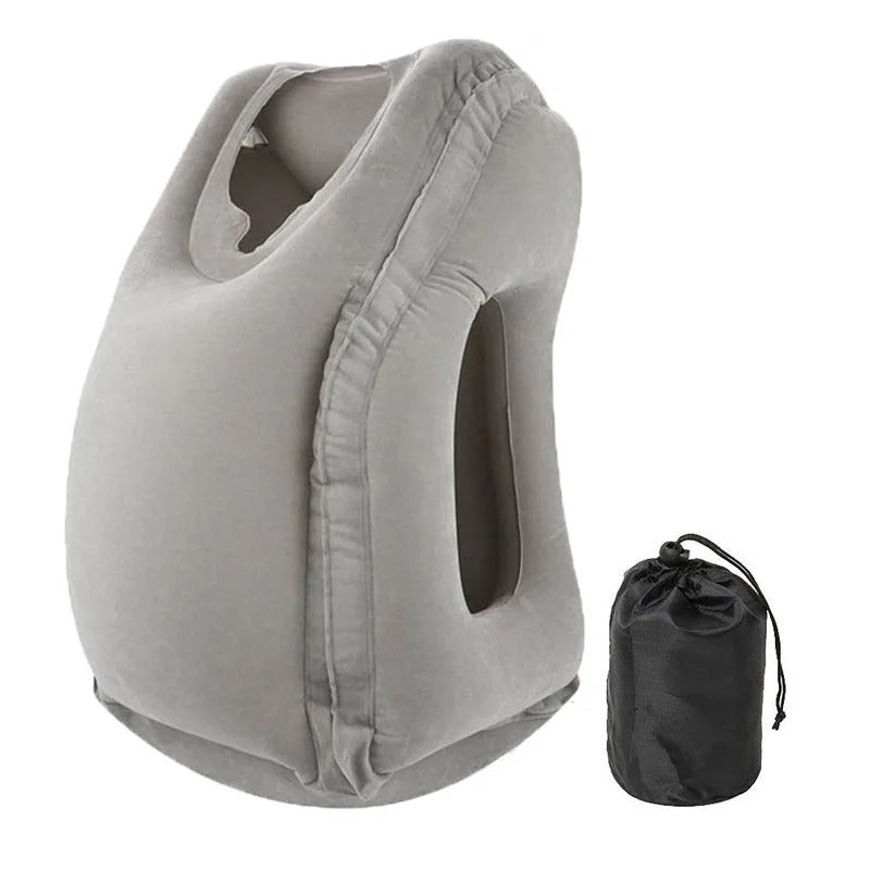 Oreiller de voyage et appui-tête gonflables confortables .