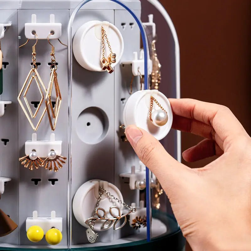 Organisateur de bijoux rotatif à 360 degrés