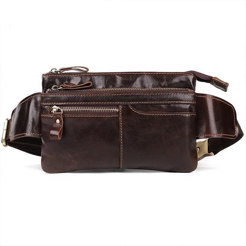 Sac en cuir véritable pour hommes; Fait à la main.