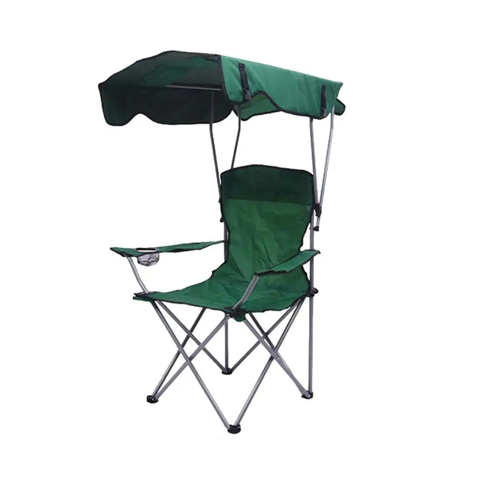 Chaise de camping confortable avec parasol réglable