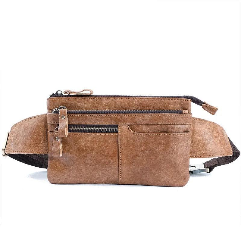 Sac en cuir véritable pour hommes; Fait à la main.