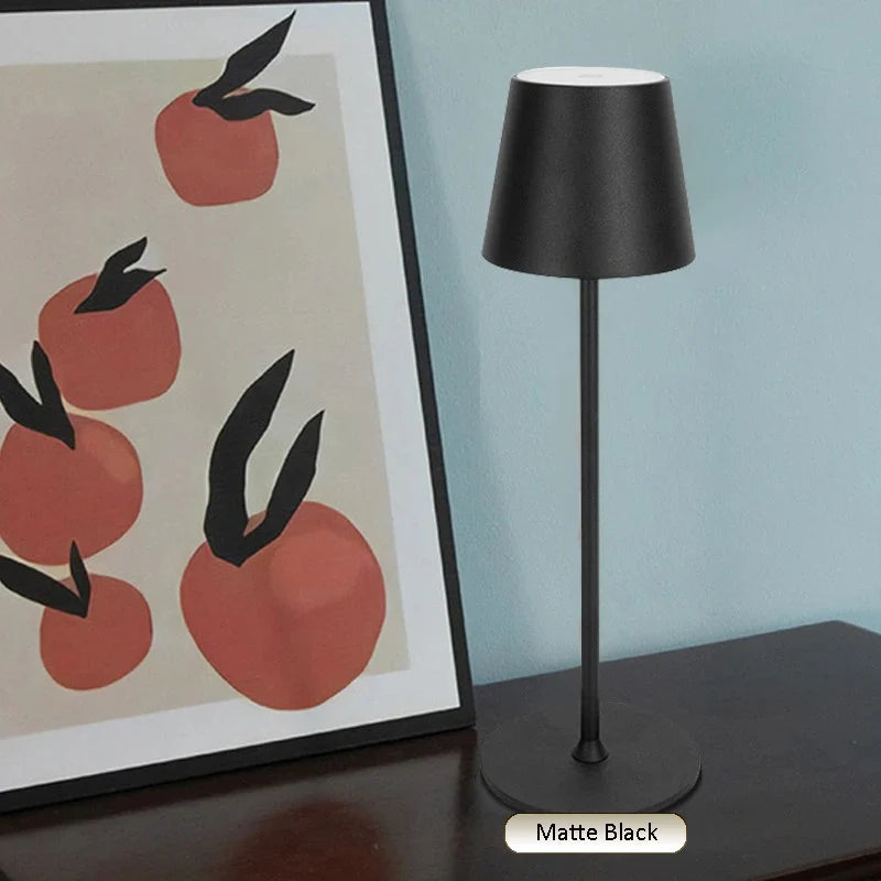 Lampe de Table LED à Commande Tactile Moderne & Rechargeable