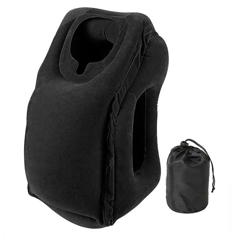 Oreiller de voyage et appui-tête gonflables confortables .