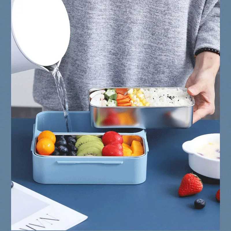 Nouvelle boîte à lunch portable en acier inoxydable