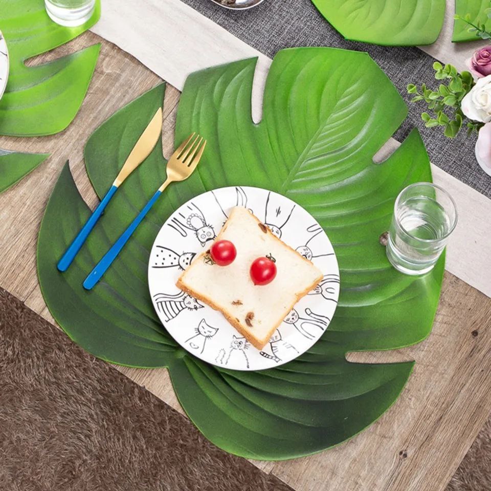Élégance Naturelle : Les Sets de Table Eva Leaf Placemat ( 4 pièces )