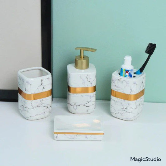 Ensemble d'Accessoires de Salle de Bains en Céramique
