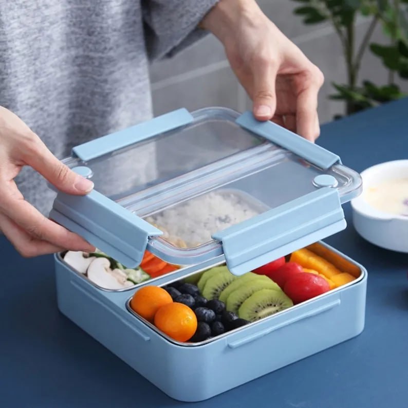 Nouvelle boîte à lunch portable en acier inoxydable
